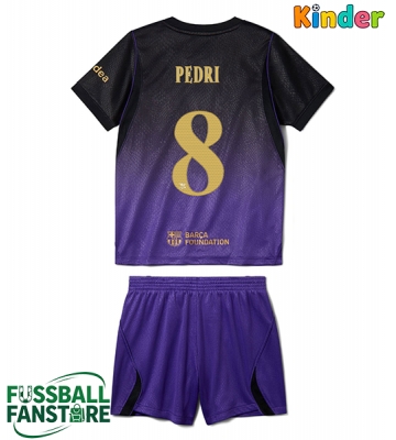 Barcelona Pedri Gonzalez #8 Replik Auswärtstrikot Kinder 2026-27 Kurzarm (+ Kurze Hosen)